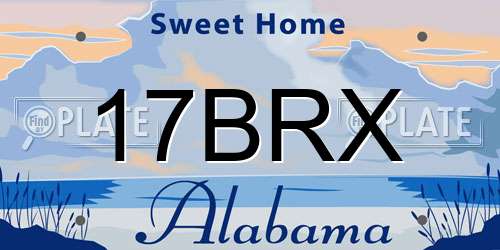 17BRX Alabama License Plate