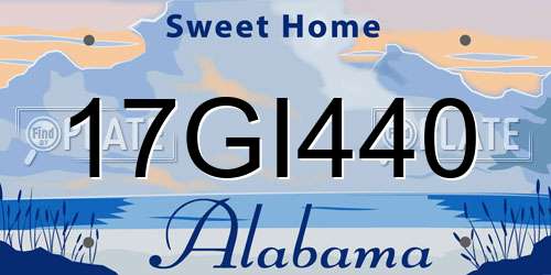 17GI440 Alabama License Plate
