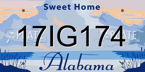 17IG174 Alabama License Plate