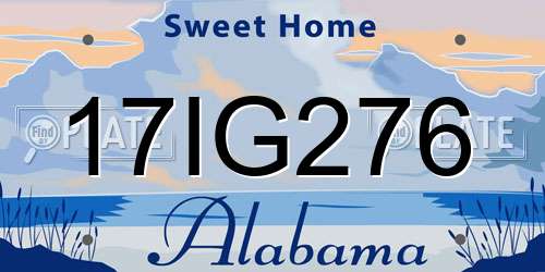 17IG276 Alabama License Plate