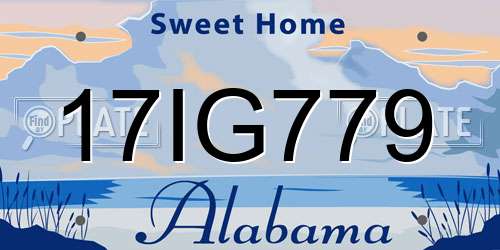 17IG779 Alabama License Plate