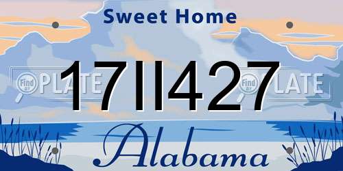 17II427 Alabama License Plate