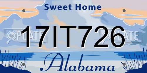 17IT726 Alabama License Plate