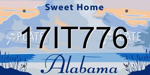 17IT776 Alabama License Plate