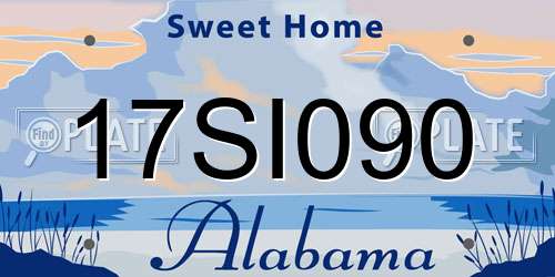 17SI090 Alabama License Plate