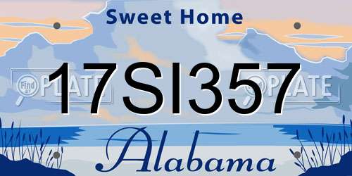 17SI357 Alabama License Plate