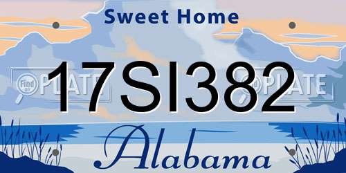 17SI382 Alabama License Plate
