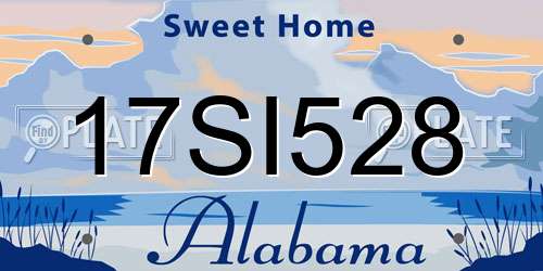 17SI528 Alabama License Plate