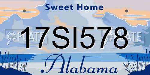 17SI578 Alabama License Plate