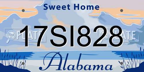 17SI828 Alabama License Plate