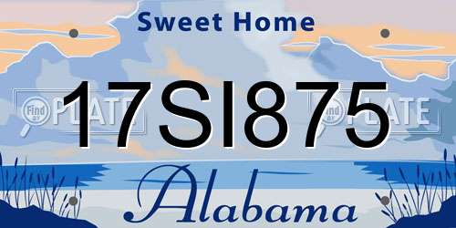 17SI875 Alabama License Plate