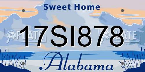 17SI878 Alabama License Plate