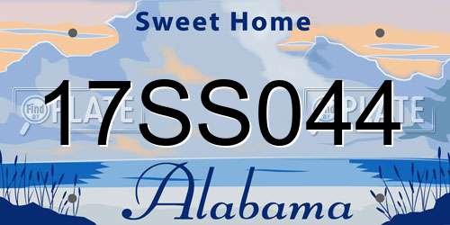 17SS044 Alabama License Plate