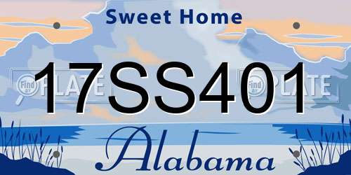 17SS401 Alabama License Plate