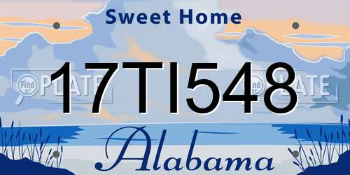17TI548 Alabama License Plate