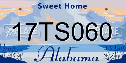 17TS060 Alabama License Plate