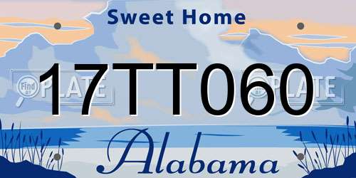 17TT060 Alabama License Plate