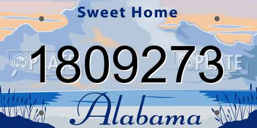 1809273 Alabama License Plate