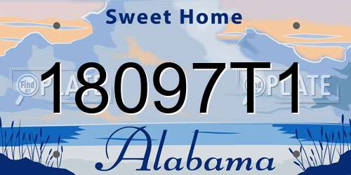 18097T1 Alabama License Plate