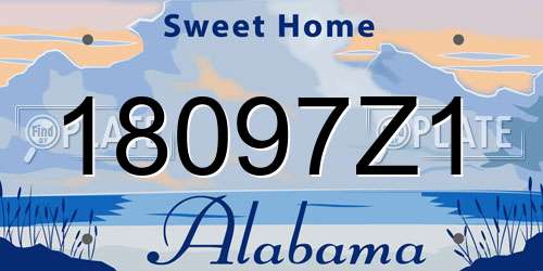 18097Z1 Alabama License Plate
