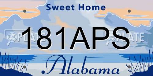 181APS Alabama License Plate