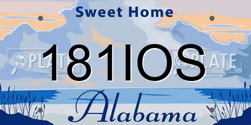 181IOS Alabama License Plate