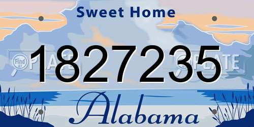 1827235 Alabama License Plate