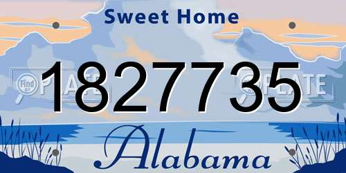 1827735 Alabama License Plate