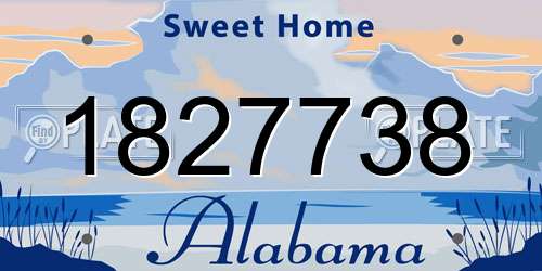 1827738 Alabama License Plate