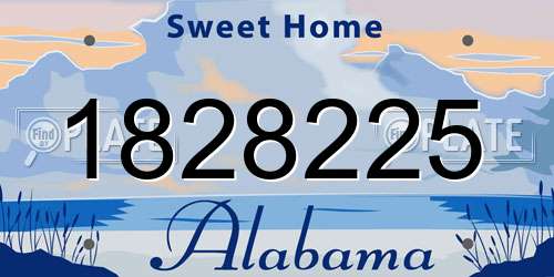 1828225 Alabama License Plate