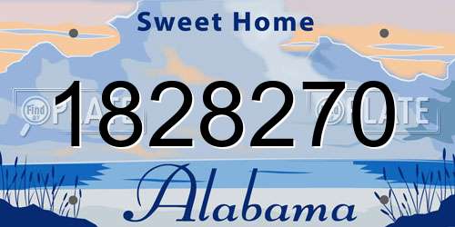 1828270 Alabama License Plate