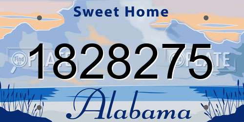 1828275 Alabama License Plate