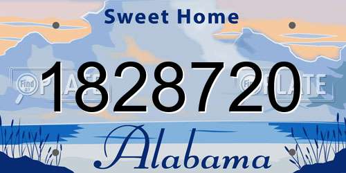 1828720 Alabama License Plate