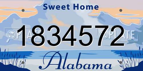 1834572 Alabama License Plate