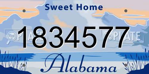 1834577 Alabama License Plate