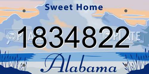 1834822 Alabama License Plate