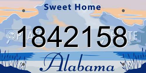 1842158 Alabama License Plate