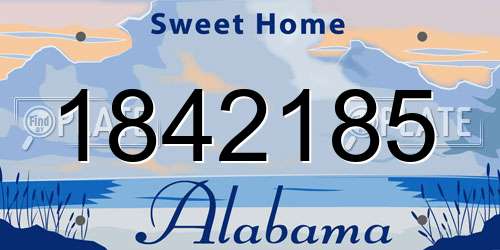 1842185 Alabama License Plate