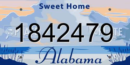 1842479 Alabama License Plate