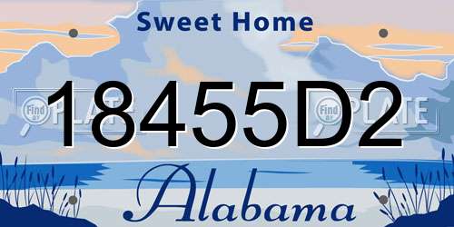 18455D2 Alabama License Plate