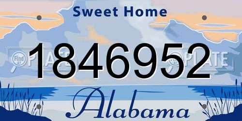 1846952 Alabama License Plate
