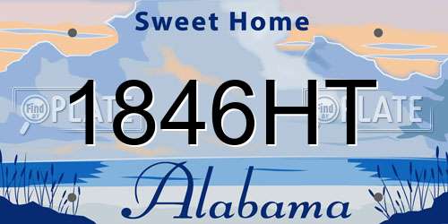 1846HT Alabama License Plate