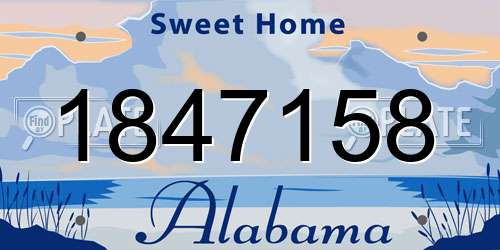 1847158 Alabama License Plate