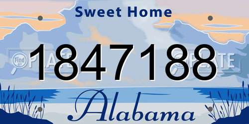1847188 Alabama License Plate