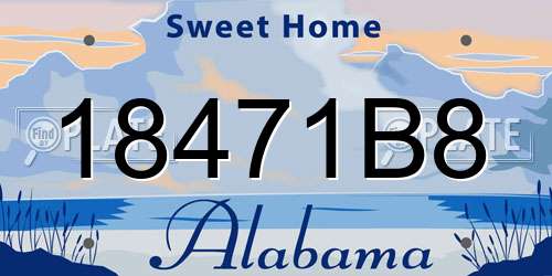 18471B8 Alabama License Plate