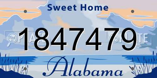 1847479 Alabama License Plate