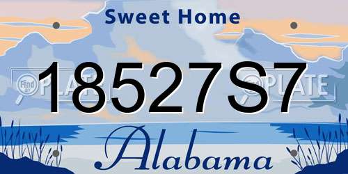 18527S7 Alabama License Plate