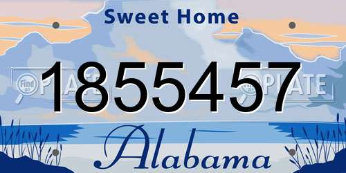 1855457 Alabama License Plate