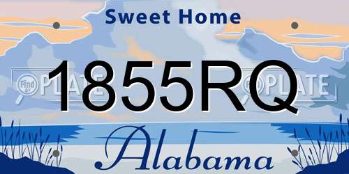 1855RQ Alabama License Plate