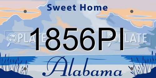 1856PI Alabama License Plate